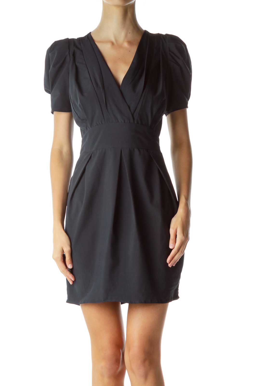 Navy Open-Back Cocktail Dress