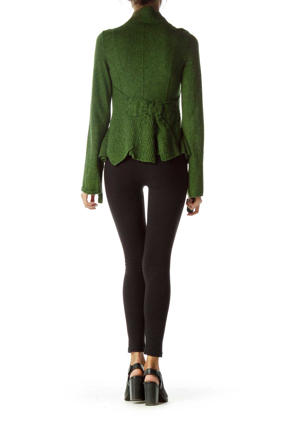 Green Cable Knit Sweater