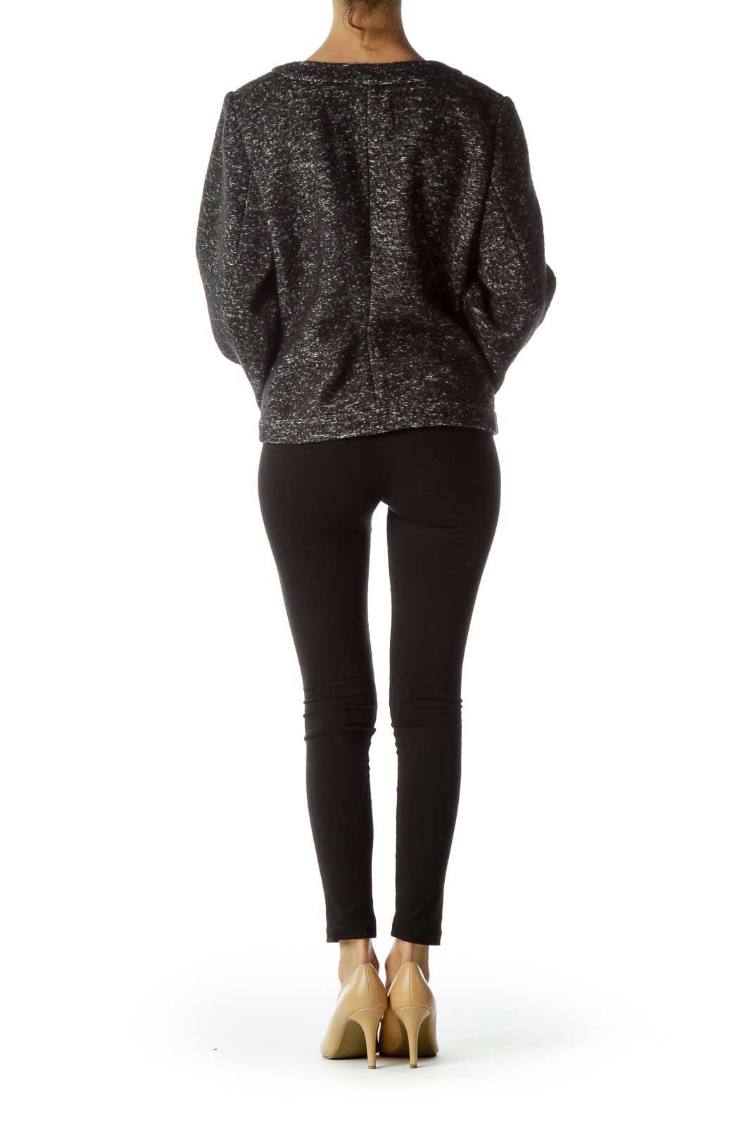 Black Wool Tweed Jacket
