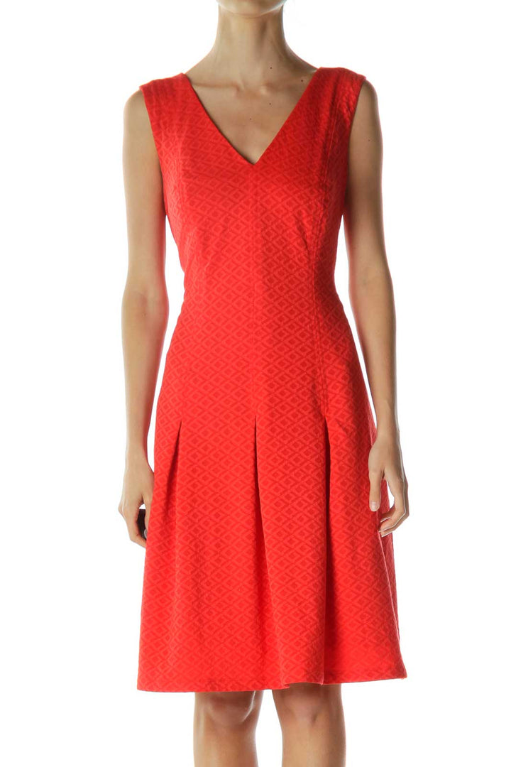 Red Tribal Print Cocktail Dress