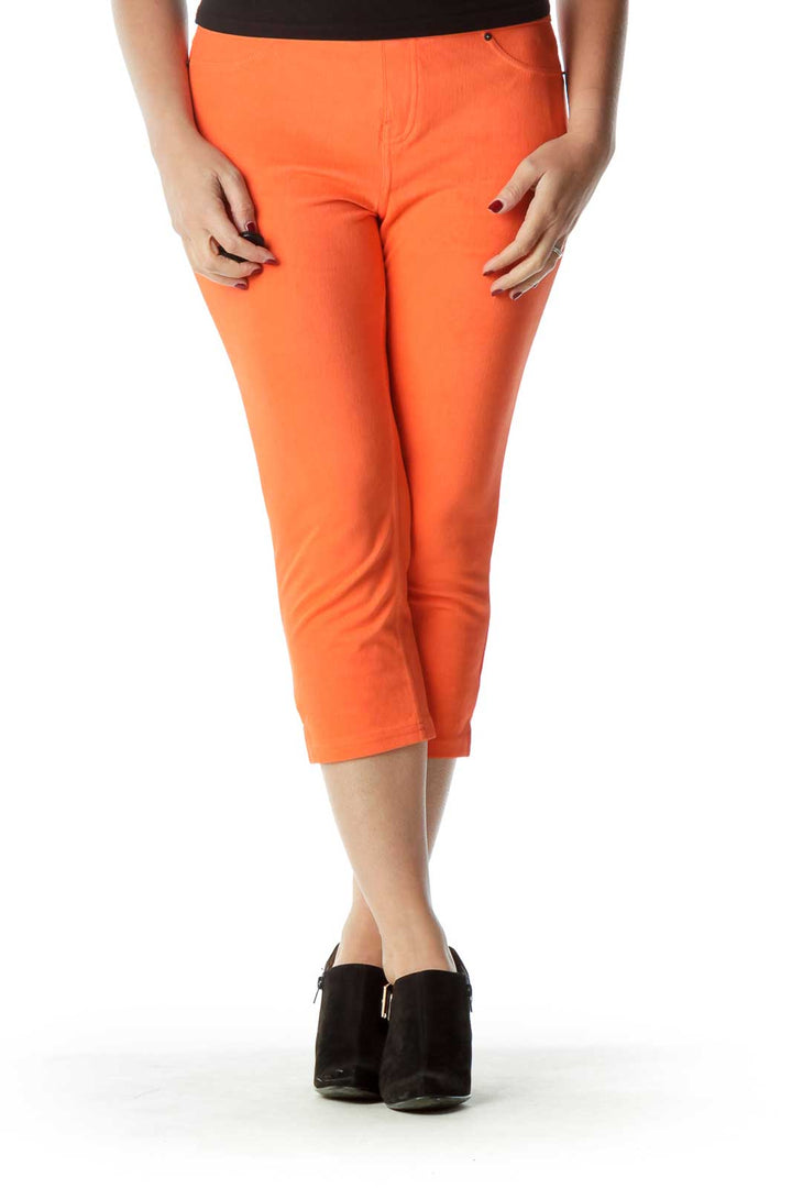 Orange Jegging Capri