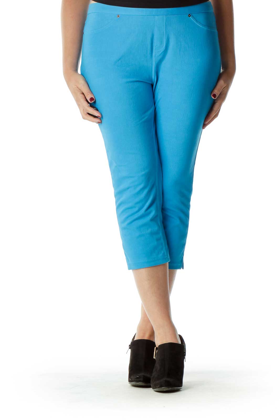 Blue Jegging Capri