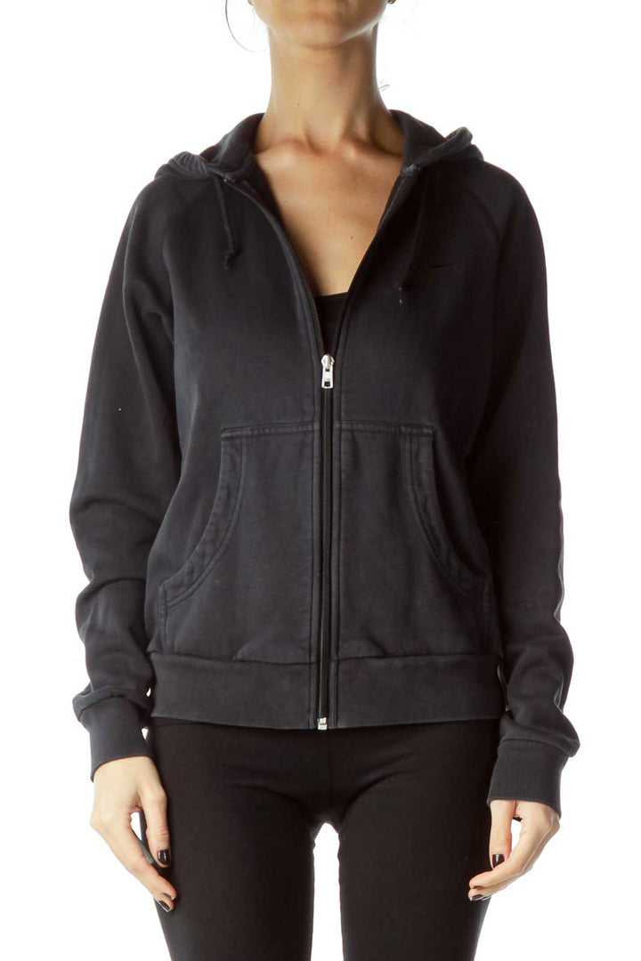 Black Zippered Hoodie