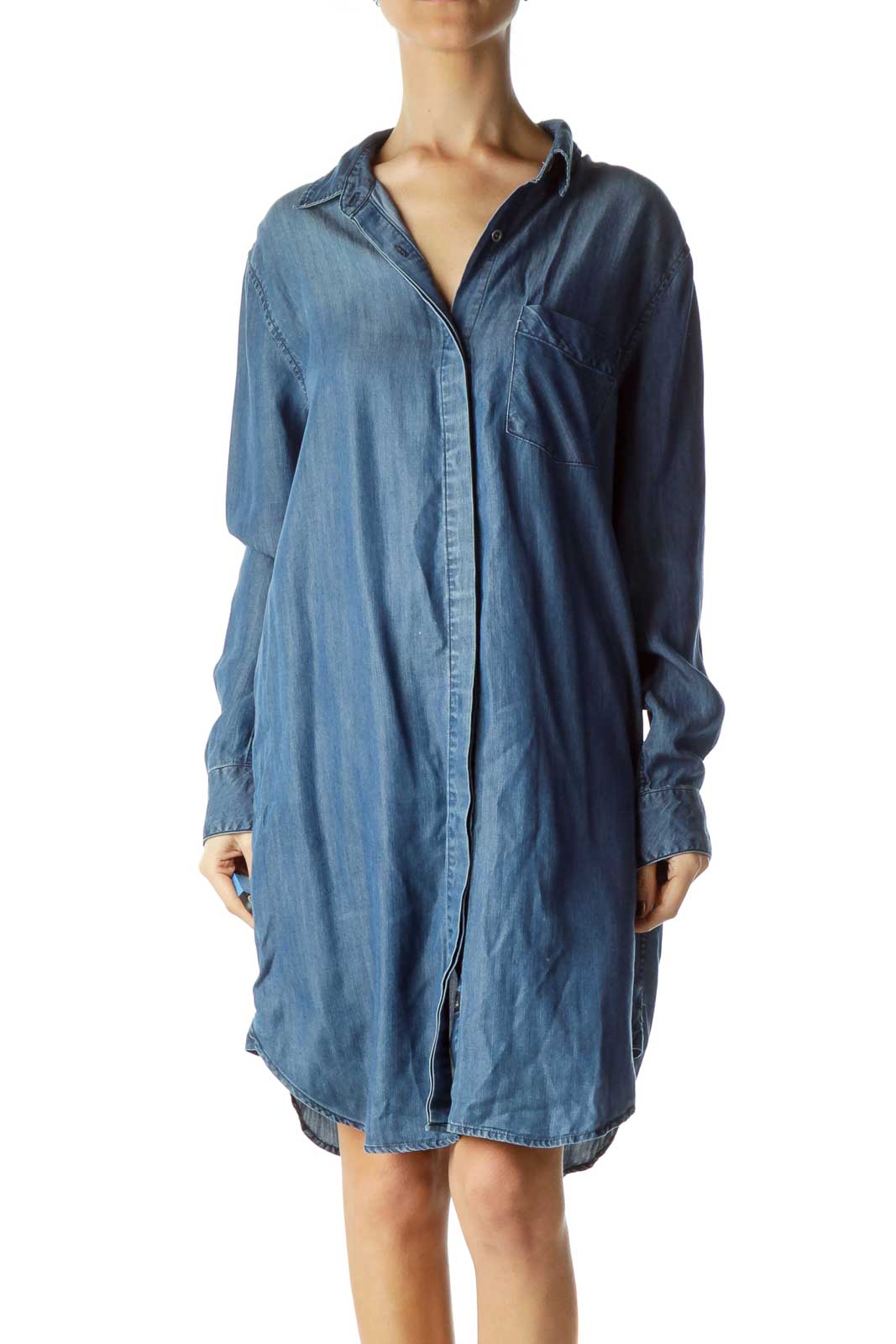 Blue Shirt Dress
