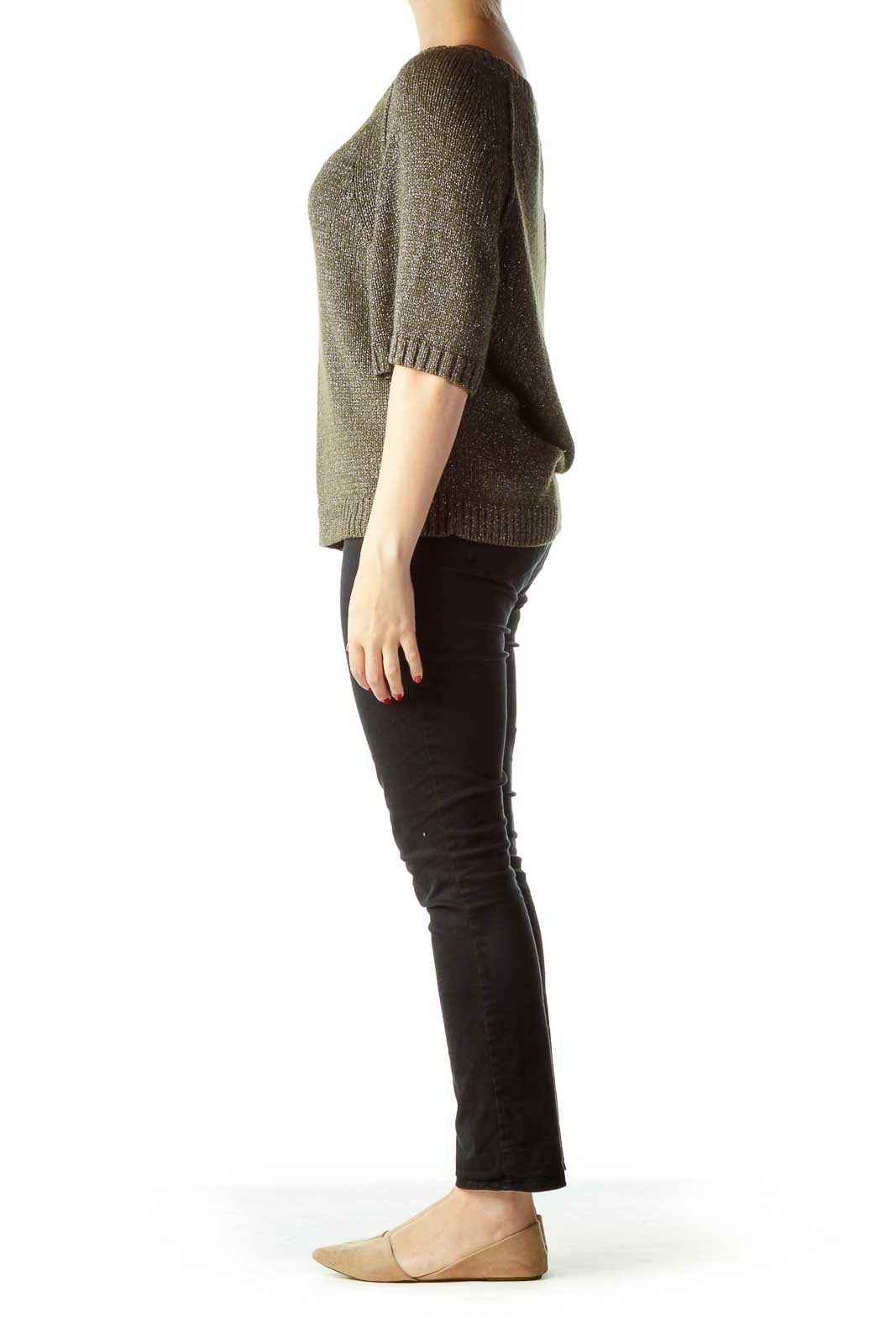 Gray Shimmery Loose Sweater