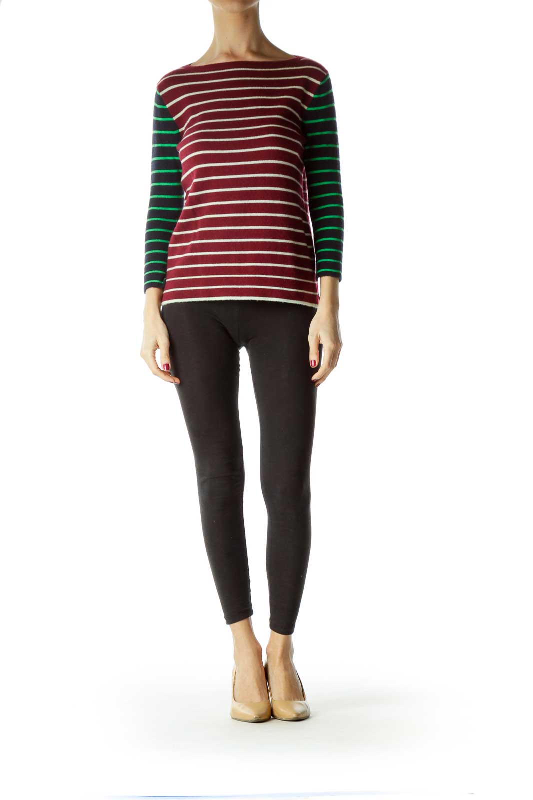 Red Striped Cashmere Sweater