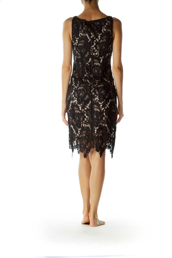 Black Lace Midi Bodycon Dress