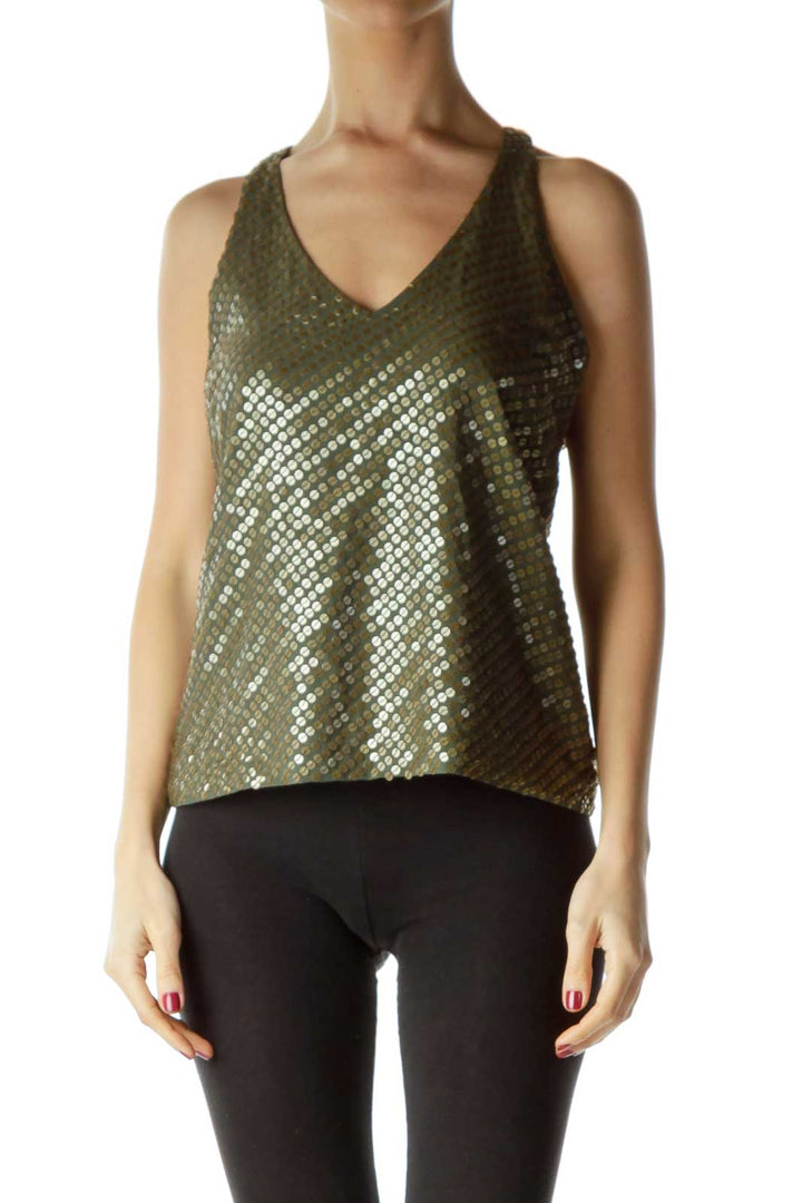 Green Gold Racerback Tank Top