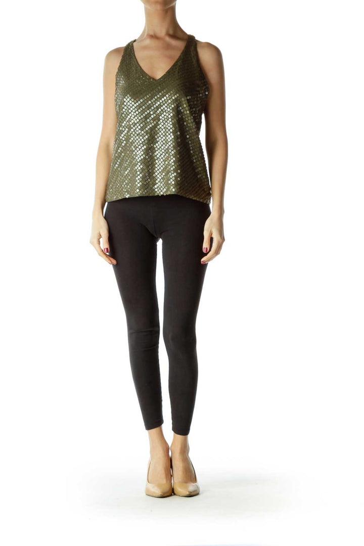 Green Gold Racerback Tank Top