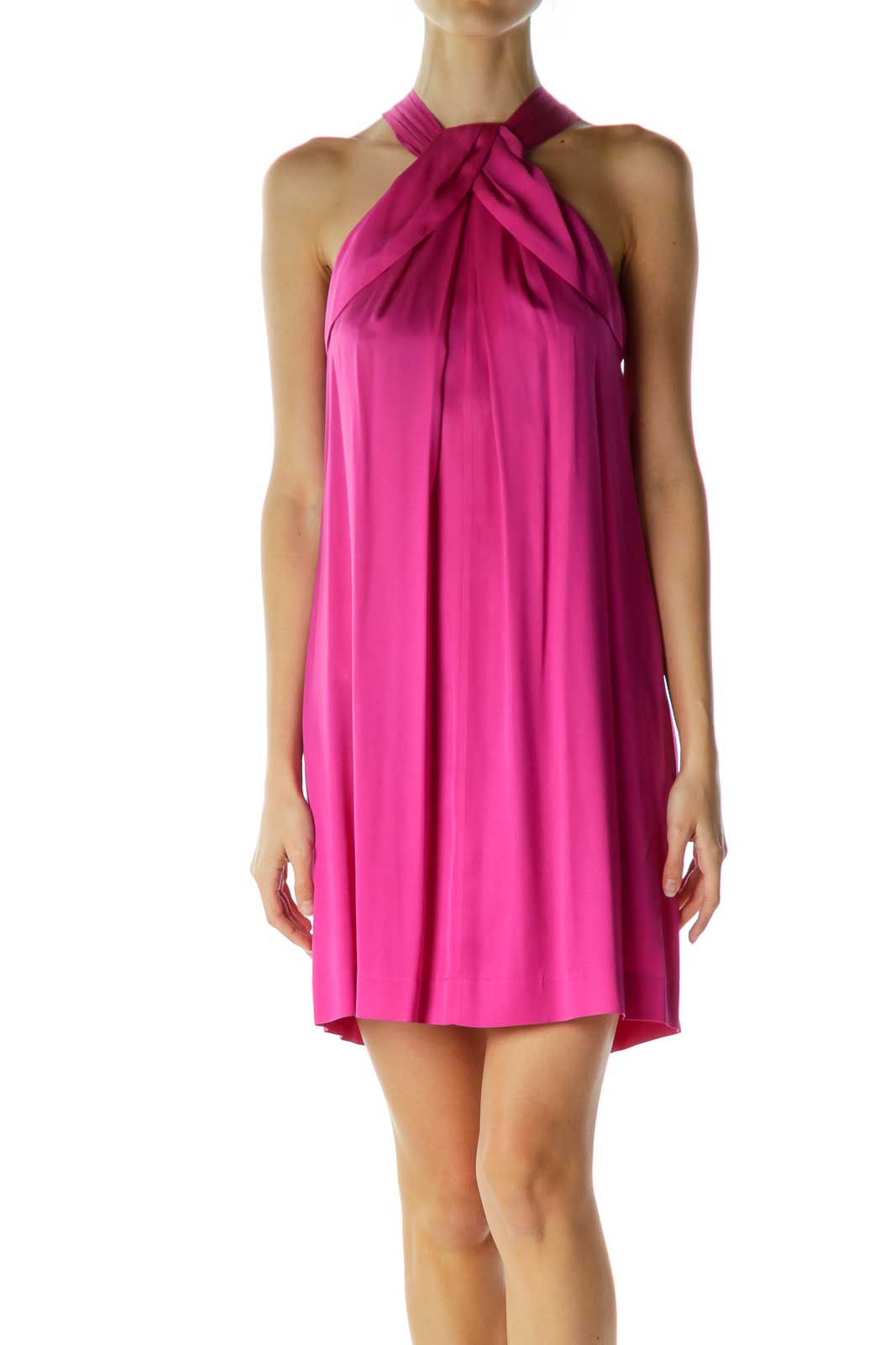 Purple Silk Cocktail Dress