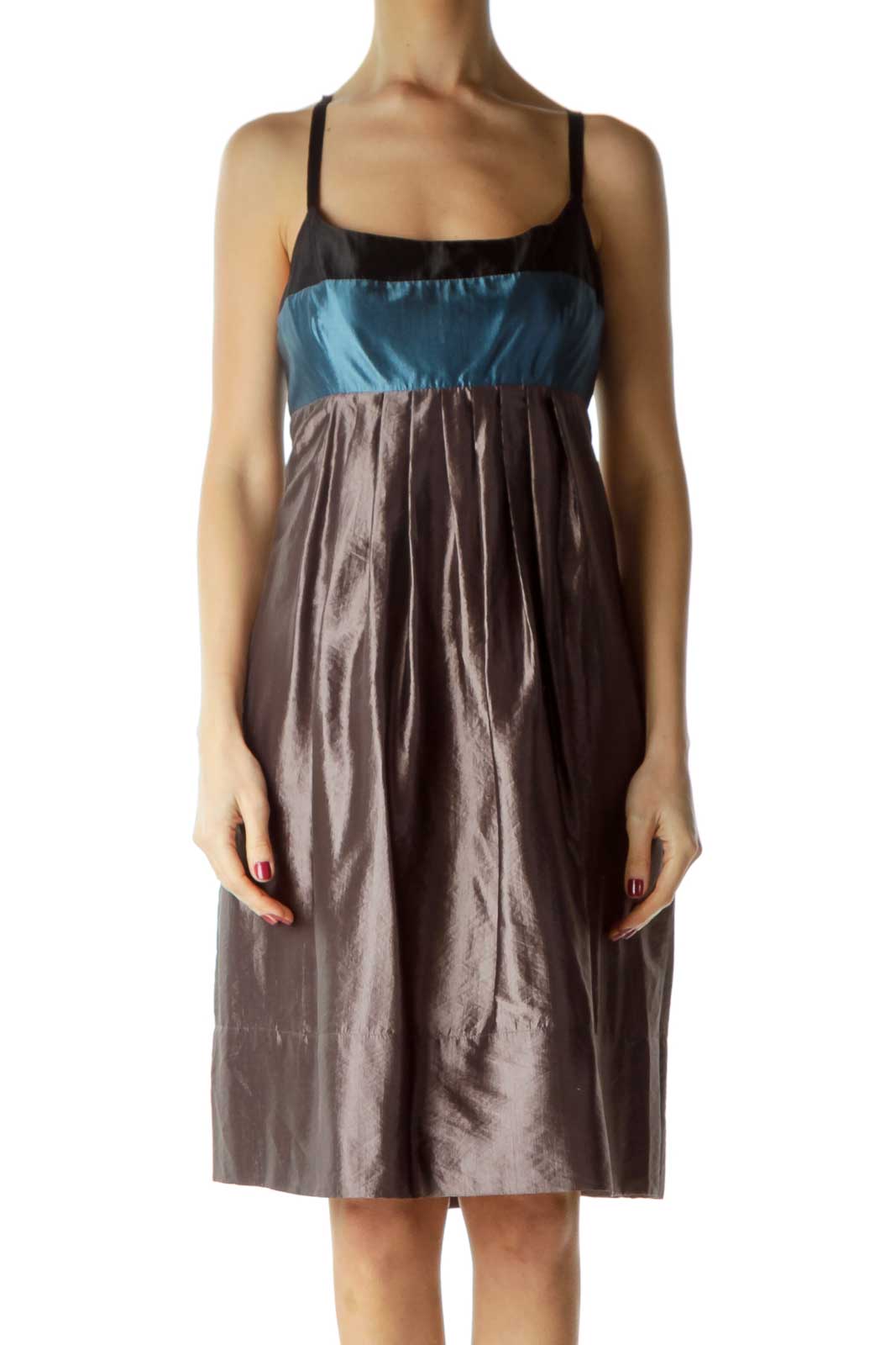 green emerald velvet dress Miley Colorblock Dress Large