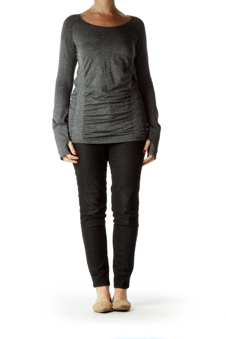 Gray Long Sleeve Active Top