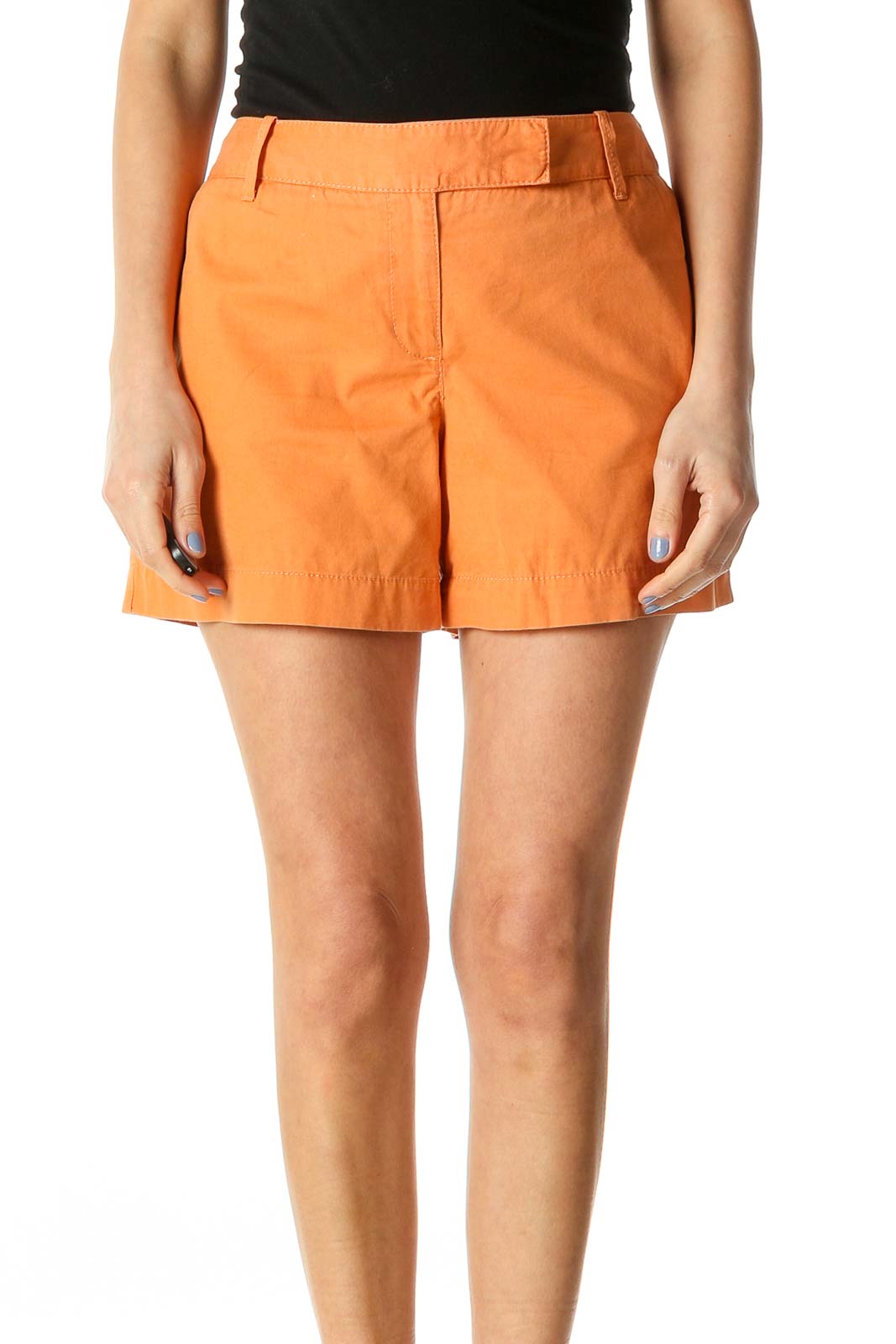 Orange Pocketed Shorts