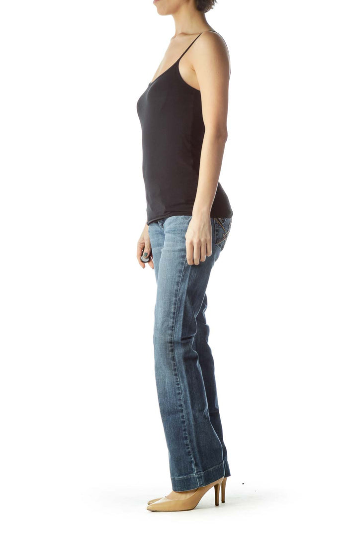 Blue Straight Leg Denim