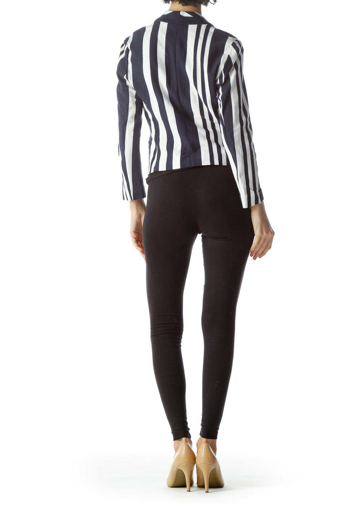 Black White Striped Jacket