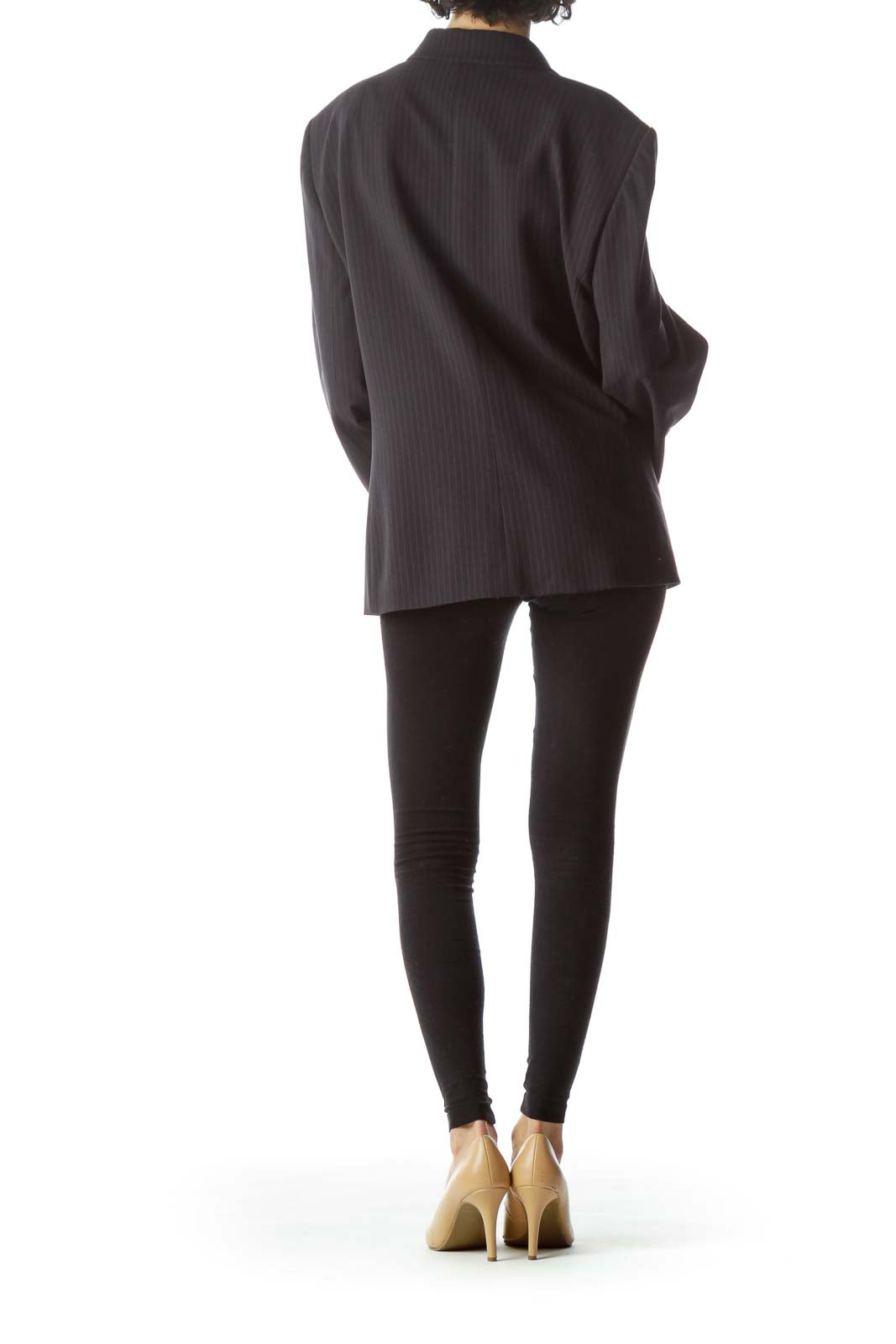 Black Pinstripe Suit Jacket