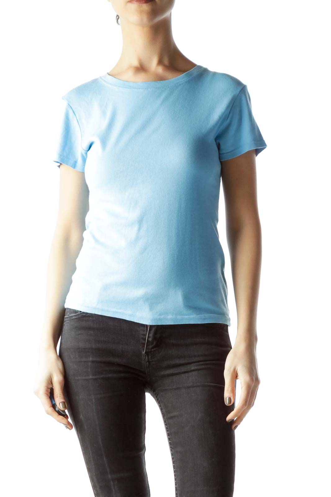 Blue 100% Supima Cotton Jersey-Knit T-Shirt