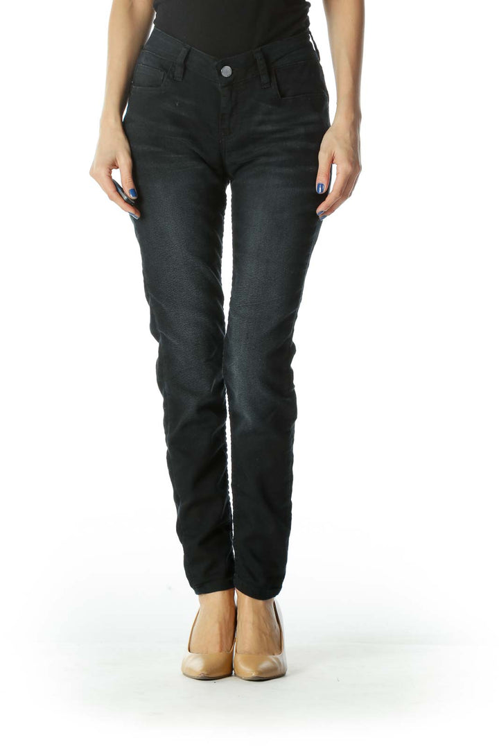 Black Faded Skinny Denim Jean