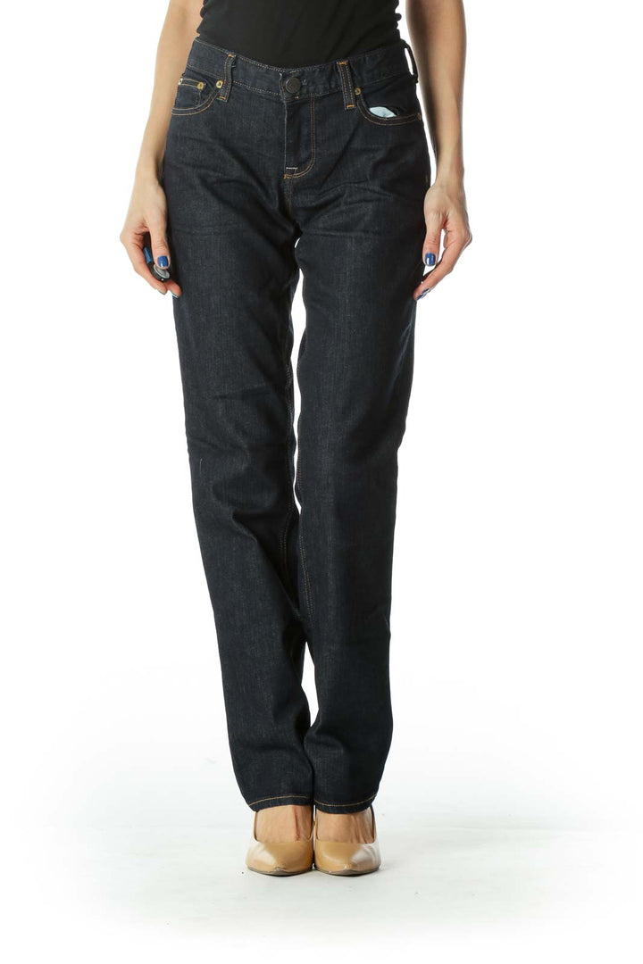 Blue High-Waisted Denim Jean