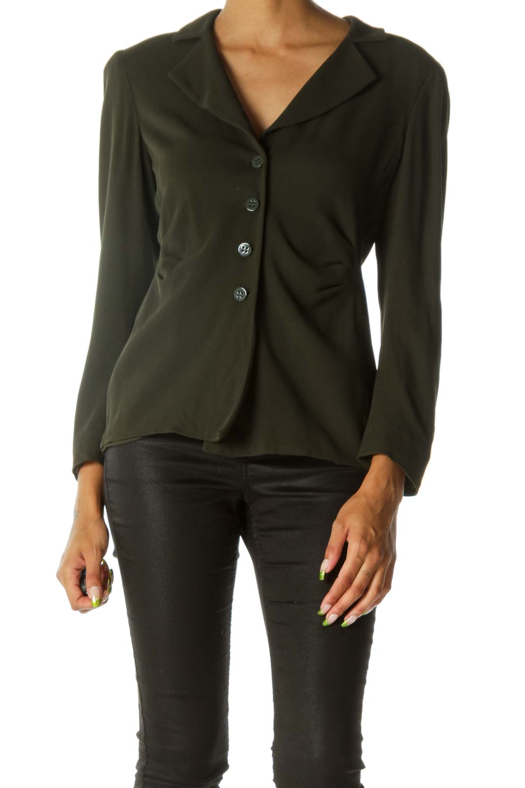 Green Designer Light-Layer Blazer