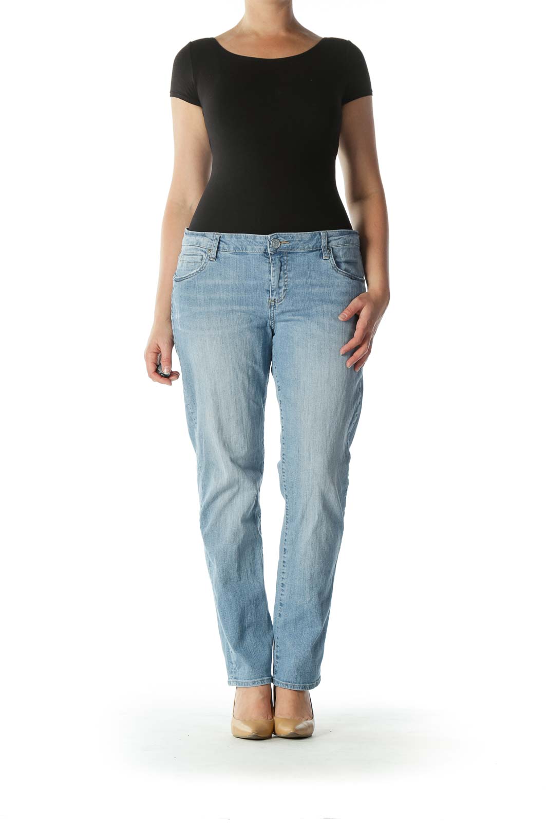 Blue Light Wash Denim Skinny Jeans