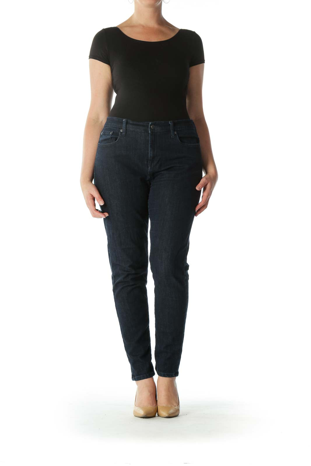 Blue Dark Wash Skinny Denim