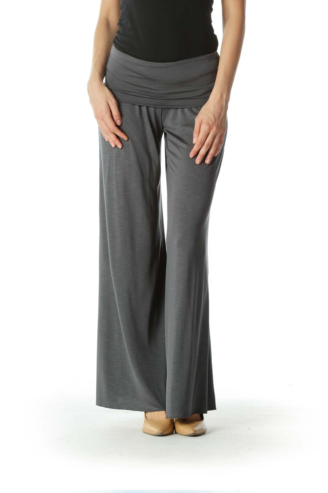 Gray Gaucho High Waisted Pant