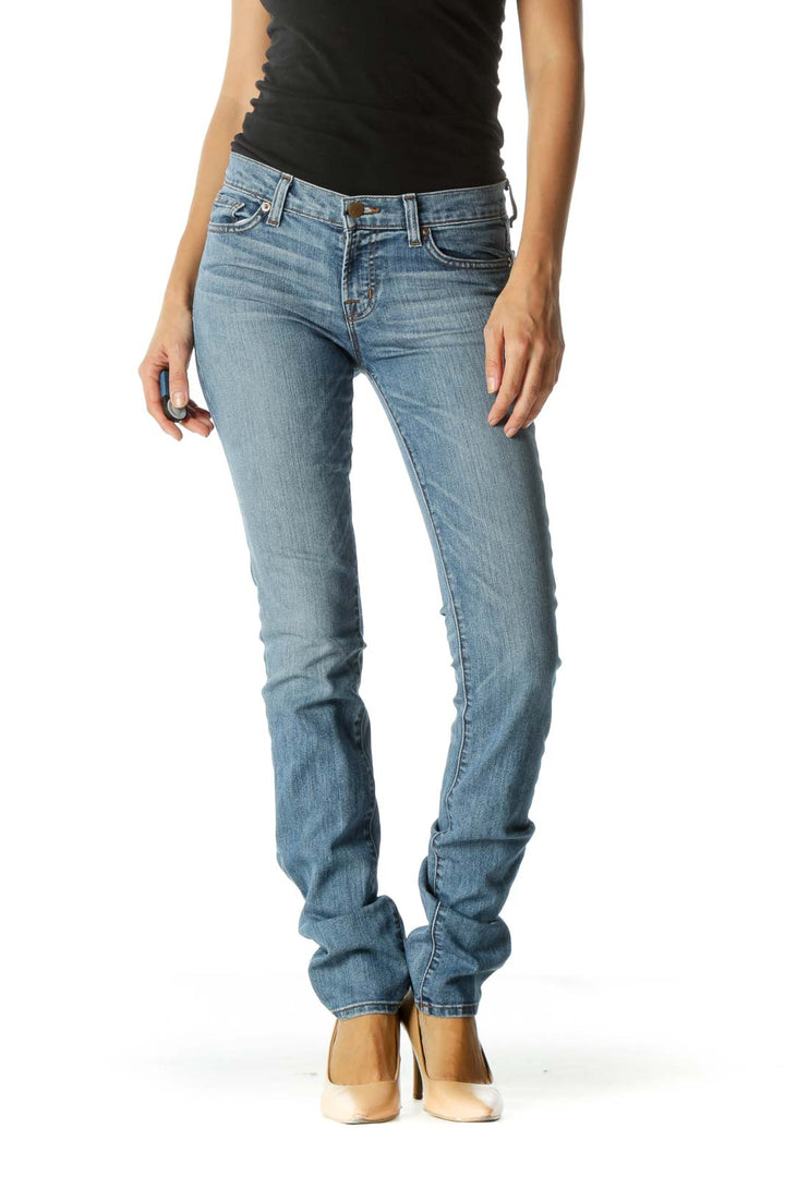 Blue Medium Wash Skinny Jeans