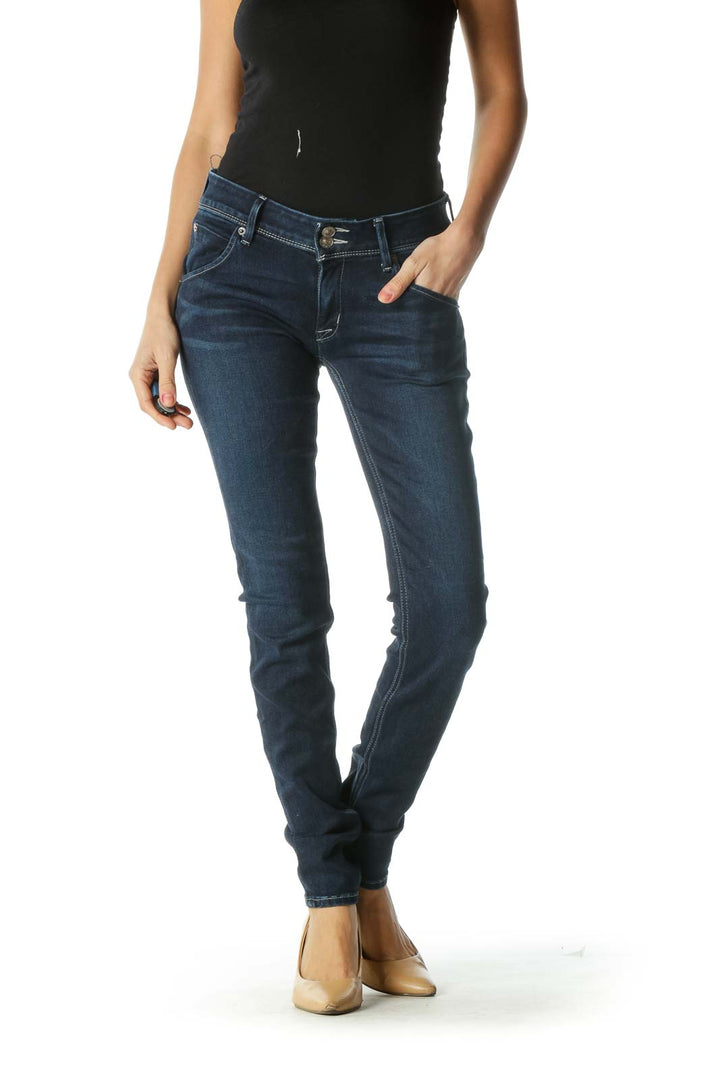 Blue Dark Wash Skinny Jeans