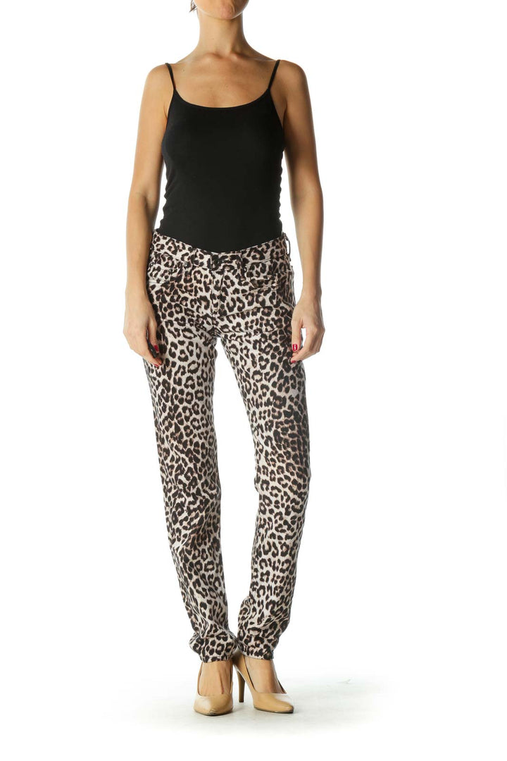 Brown Cheetah Print Pants