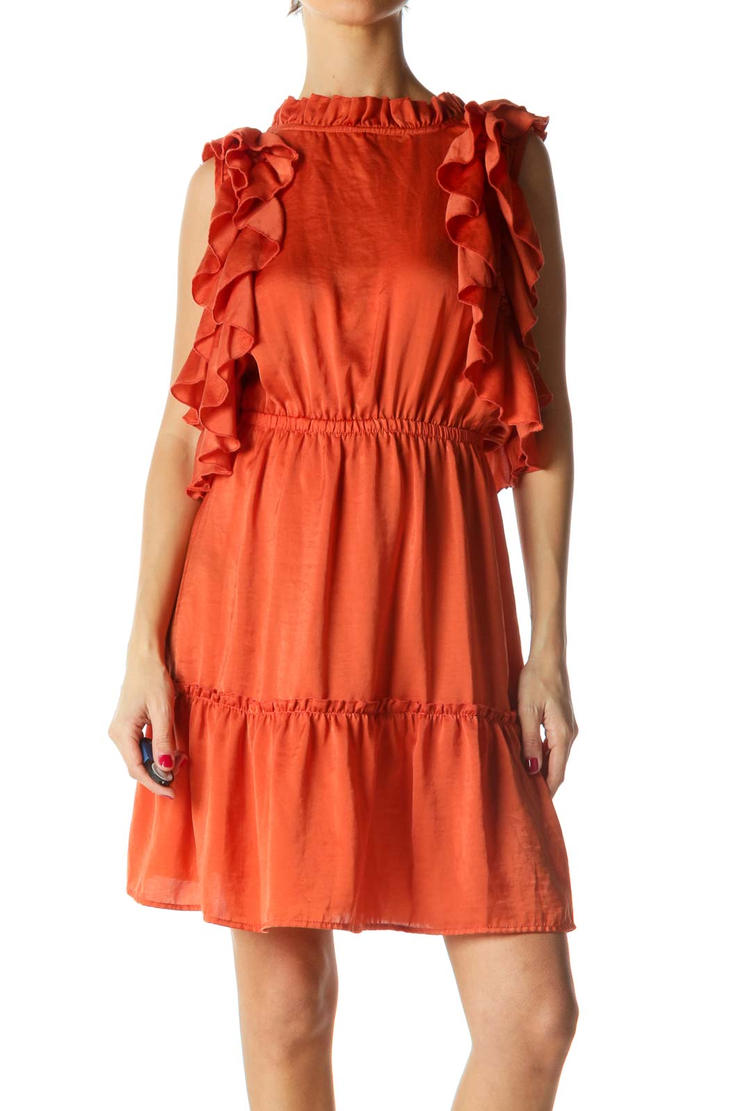 Orange Ruffled Dress