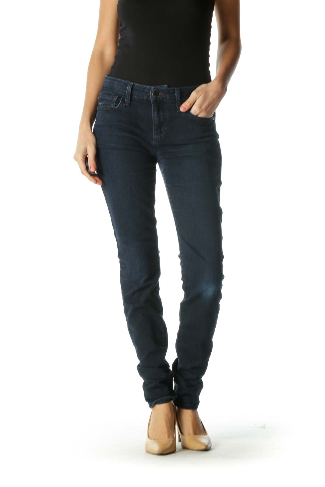 Blue Dark Wash Skinny Jeans