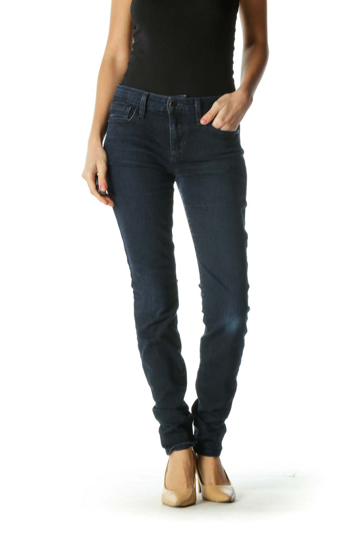 Blue Dark Wash Skinny Jeans