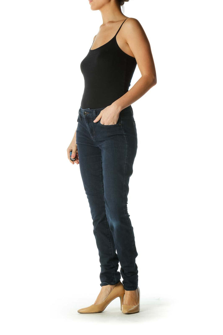 Blue Dark Wash Skinny Jeans