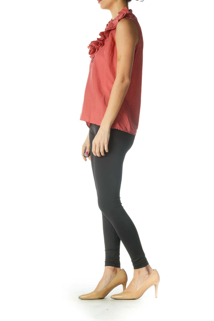 Pink Solid Casual Blouse