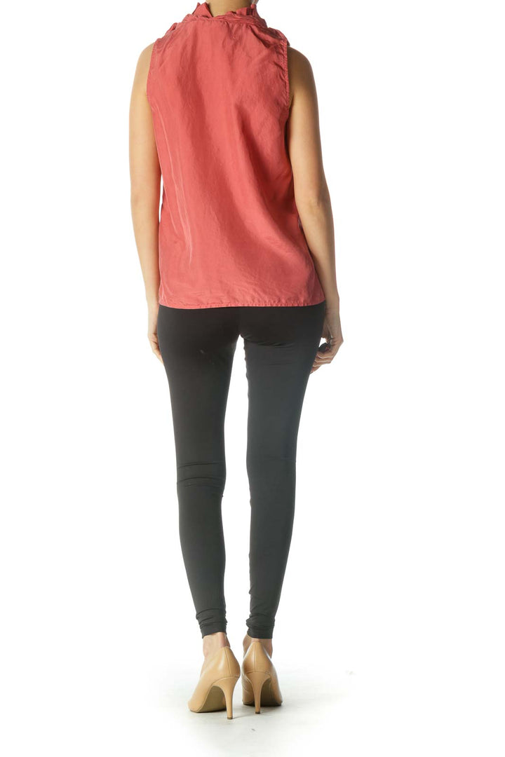 Pink Solid Casual Blouse