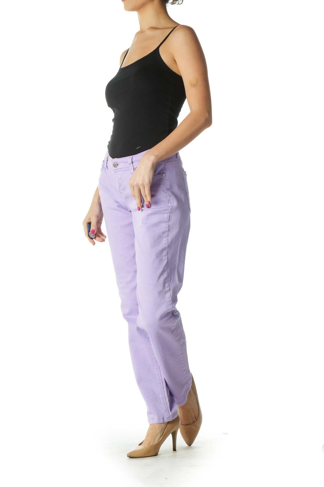 Purple Casual Skinny Jeans