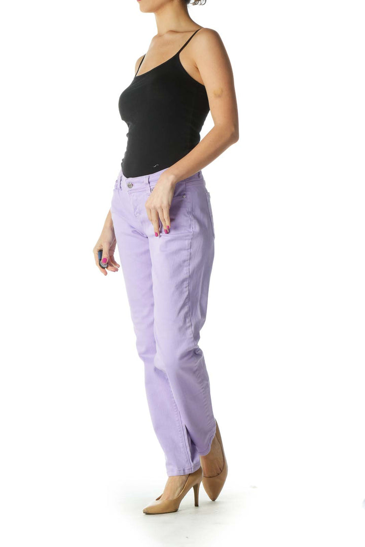 Purple Casual Skinny Jeans