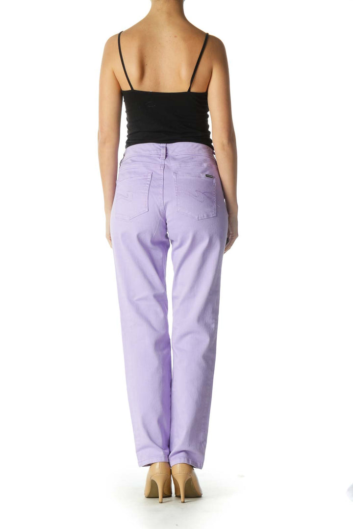 Purple Casual Skinny Jeans