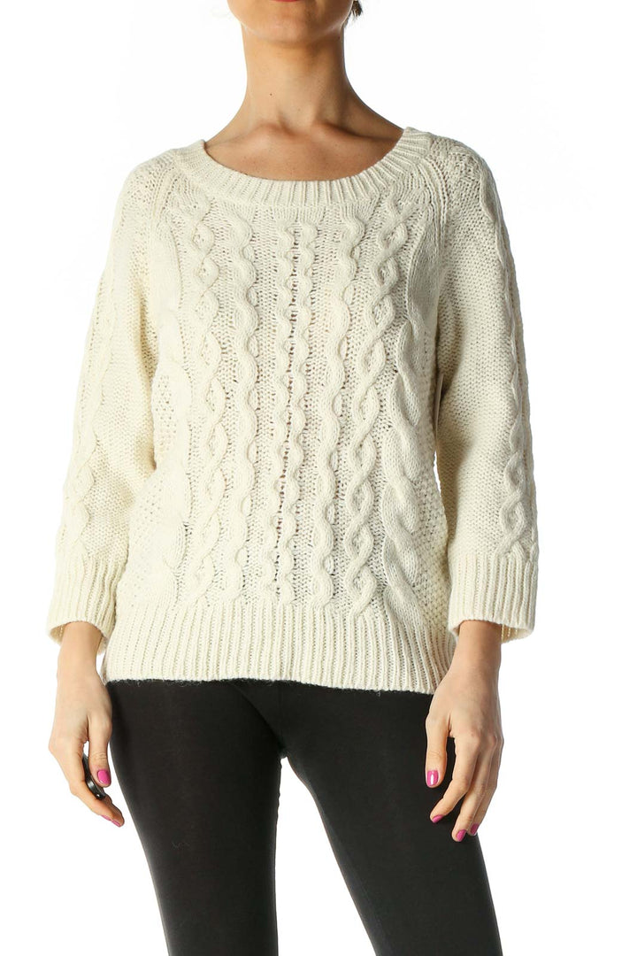 Beige Casual Sweater