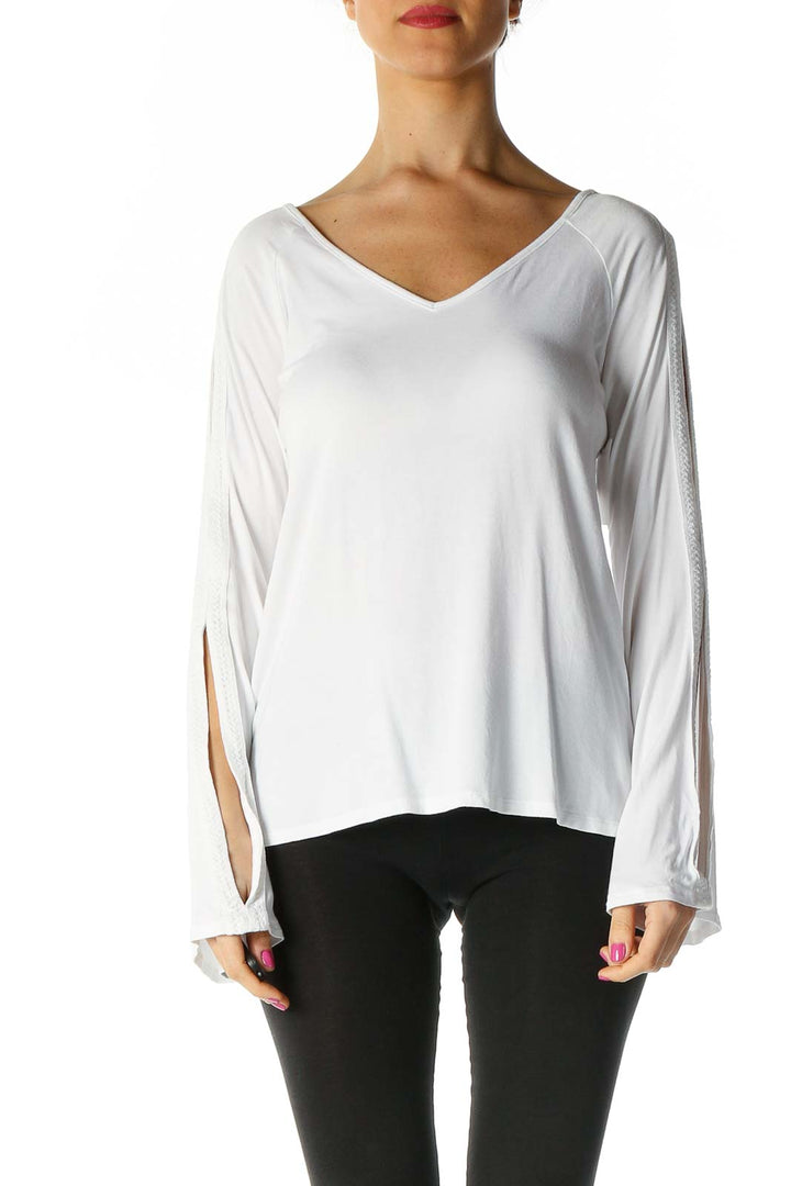 White Solid Blouse