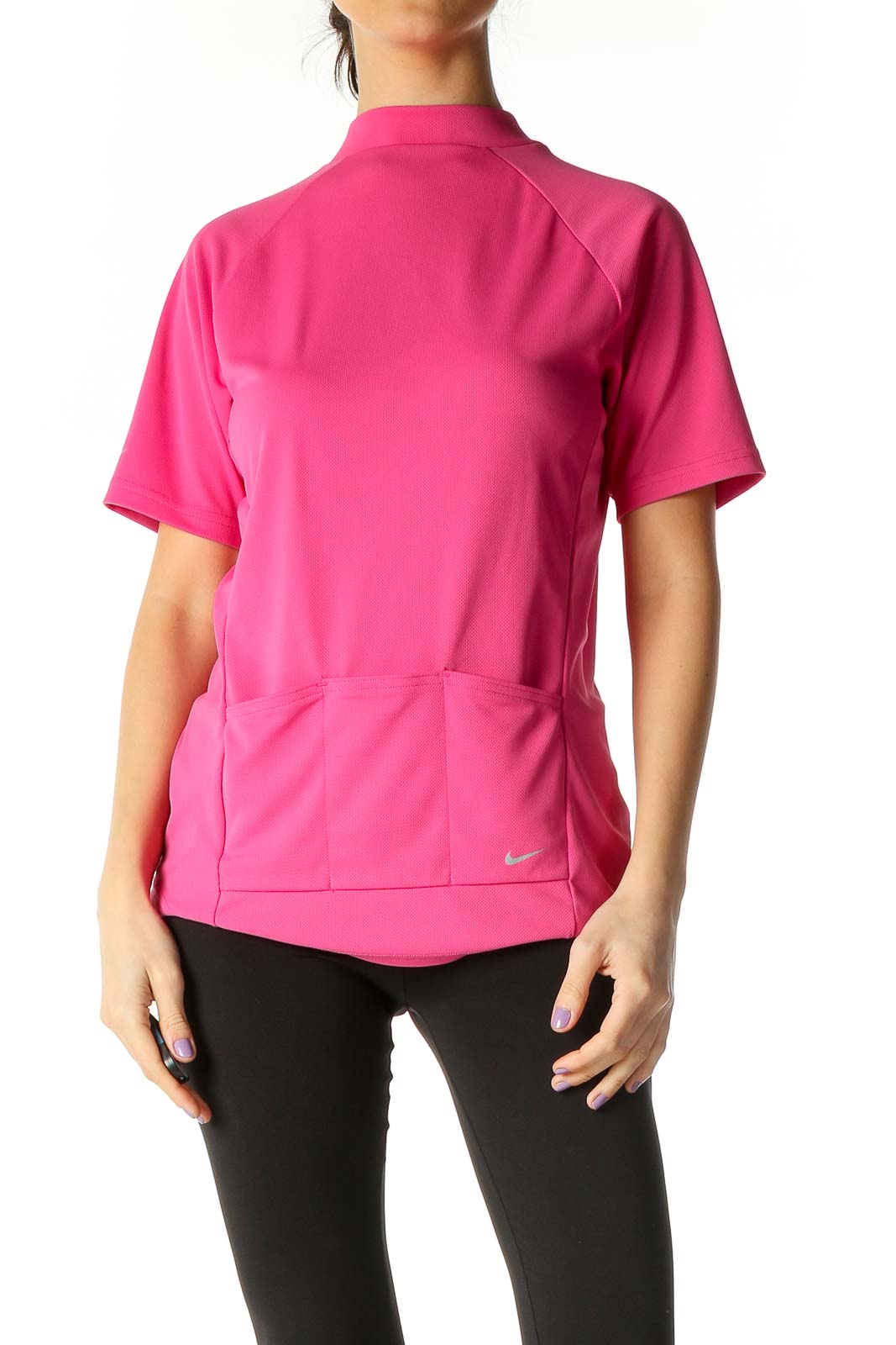 Pink Solid Casual Blouse