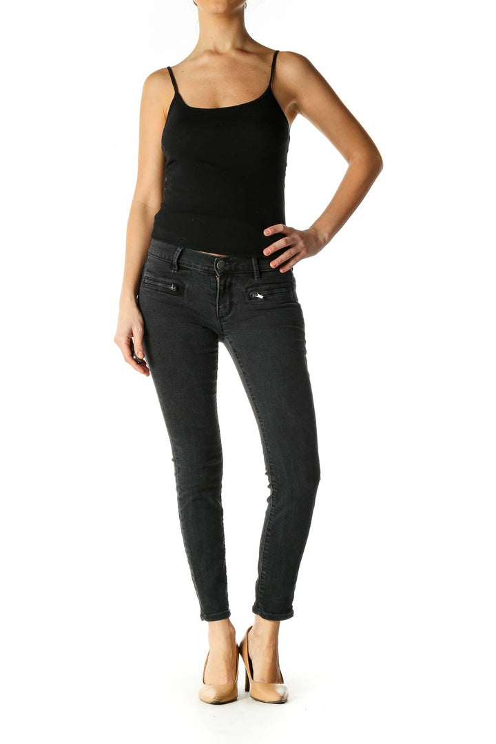 Black Casual Skinny Jeans