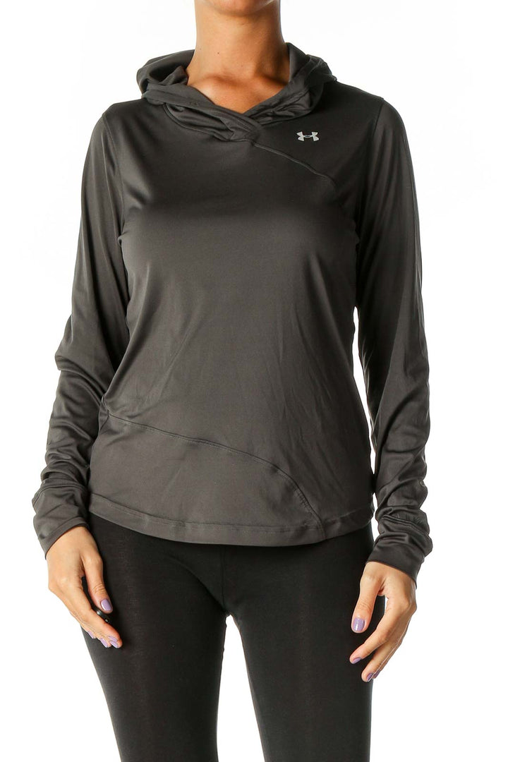 Gray Solid Sweatshirt