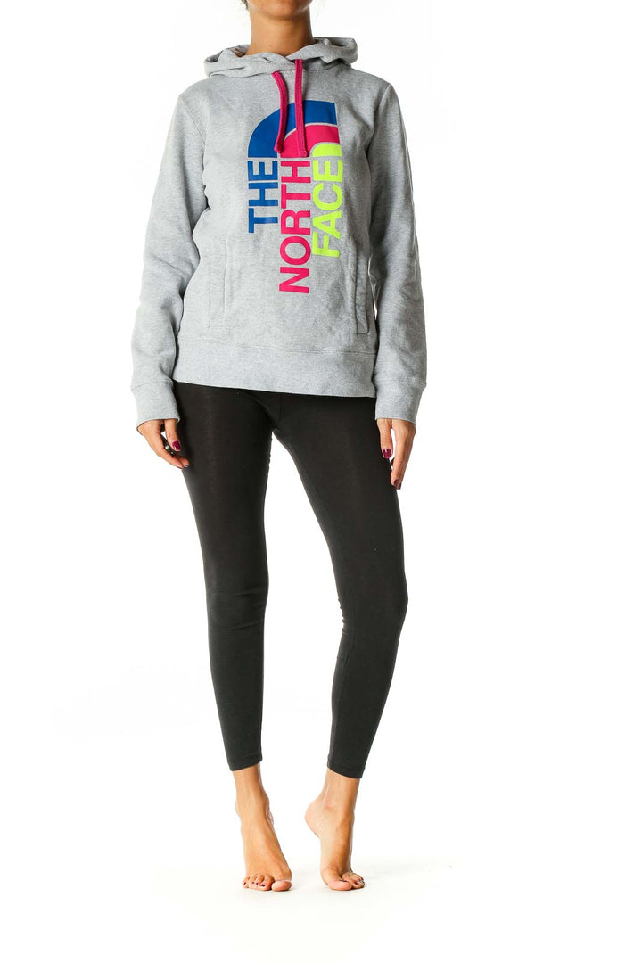 Gray Graphic Print Sweatshirt