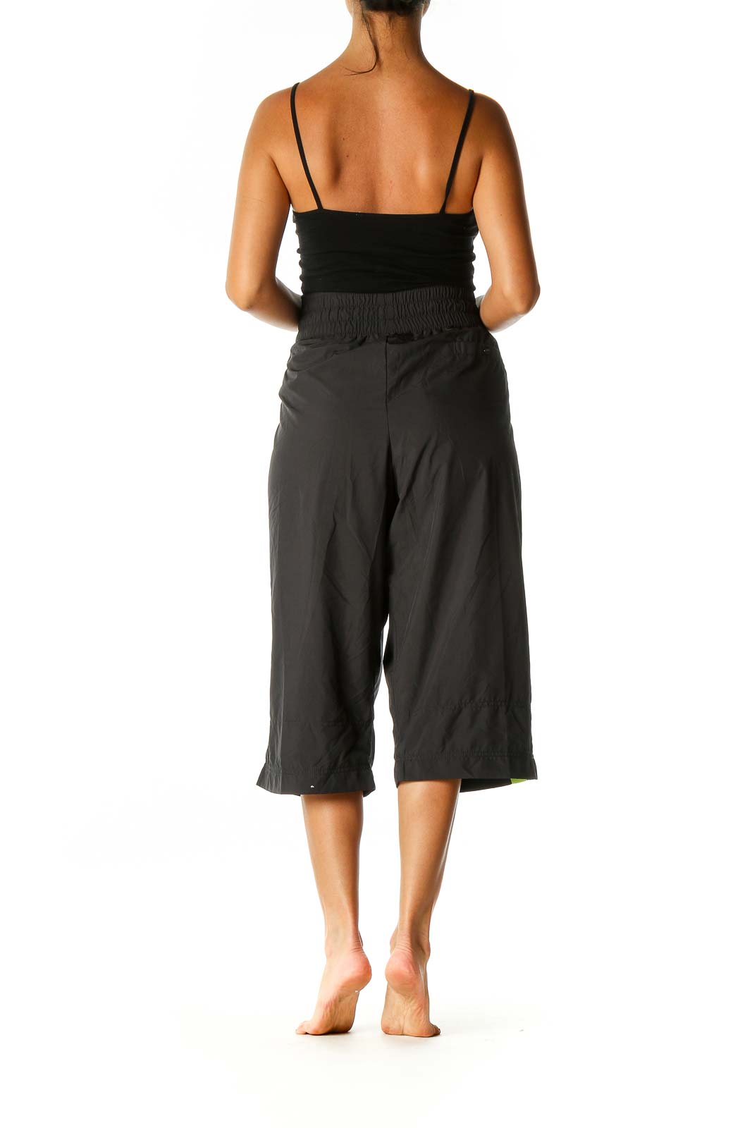 Gray Colorblock Activewear Capri Pants