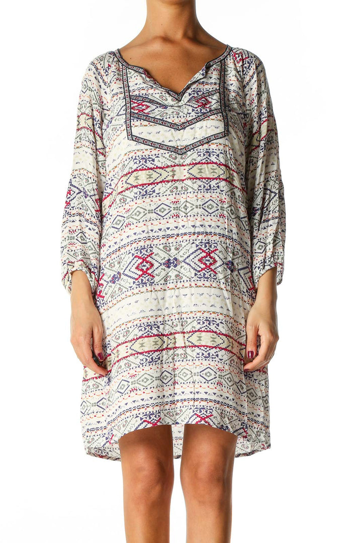 White Bohemian Shift Dress