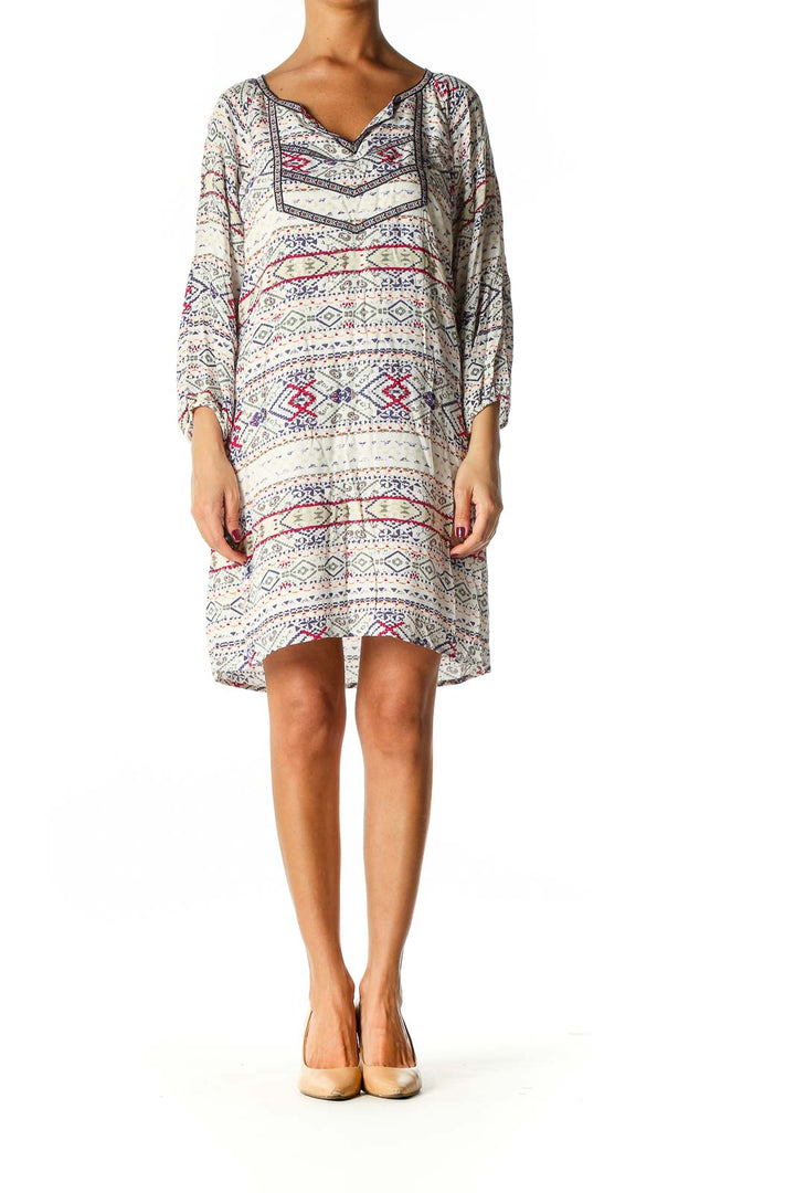 White Bohemian Shift Dress