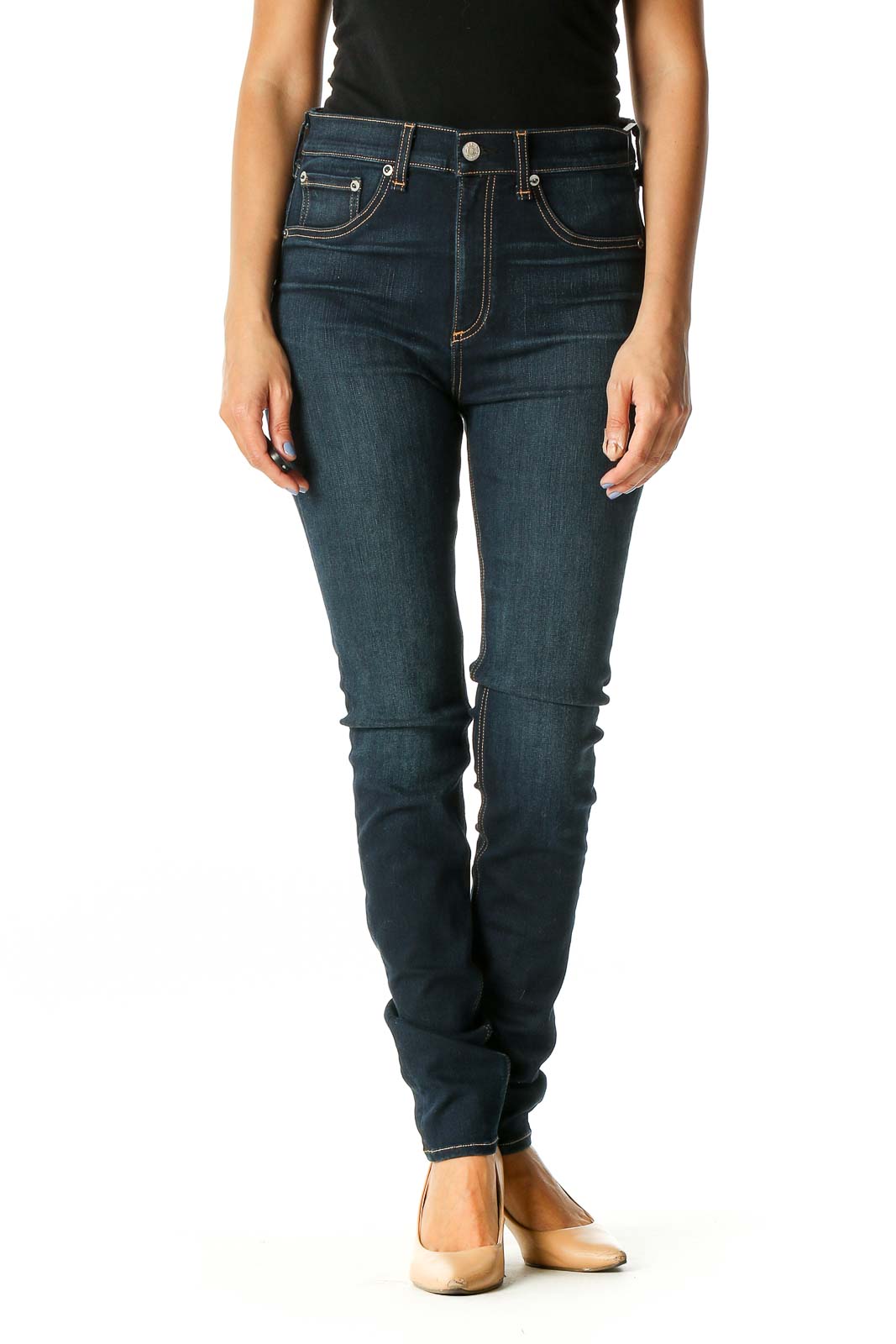 Blue Casual Skinny Jeans