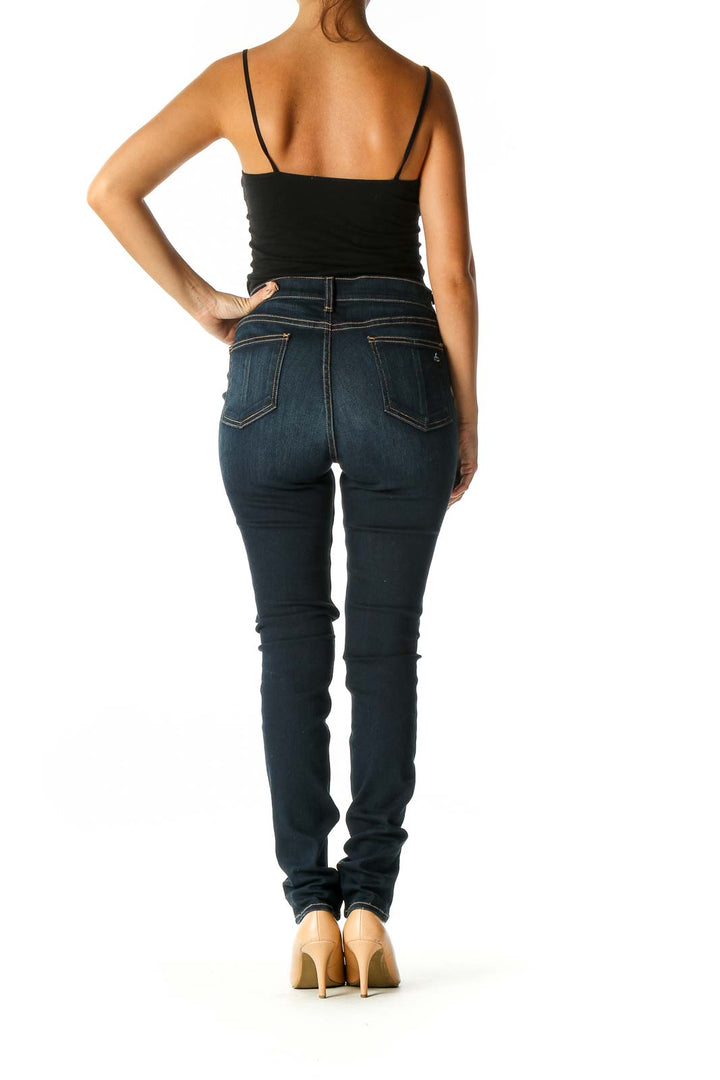 Blue Casual Skinny Jeans